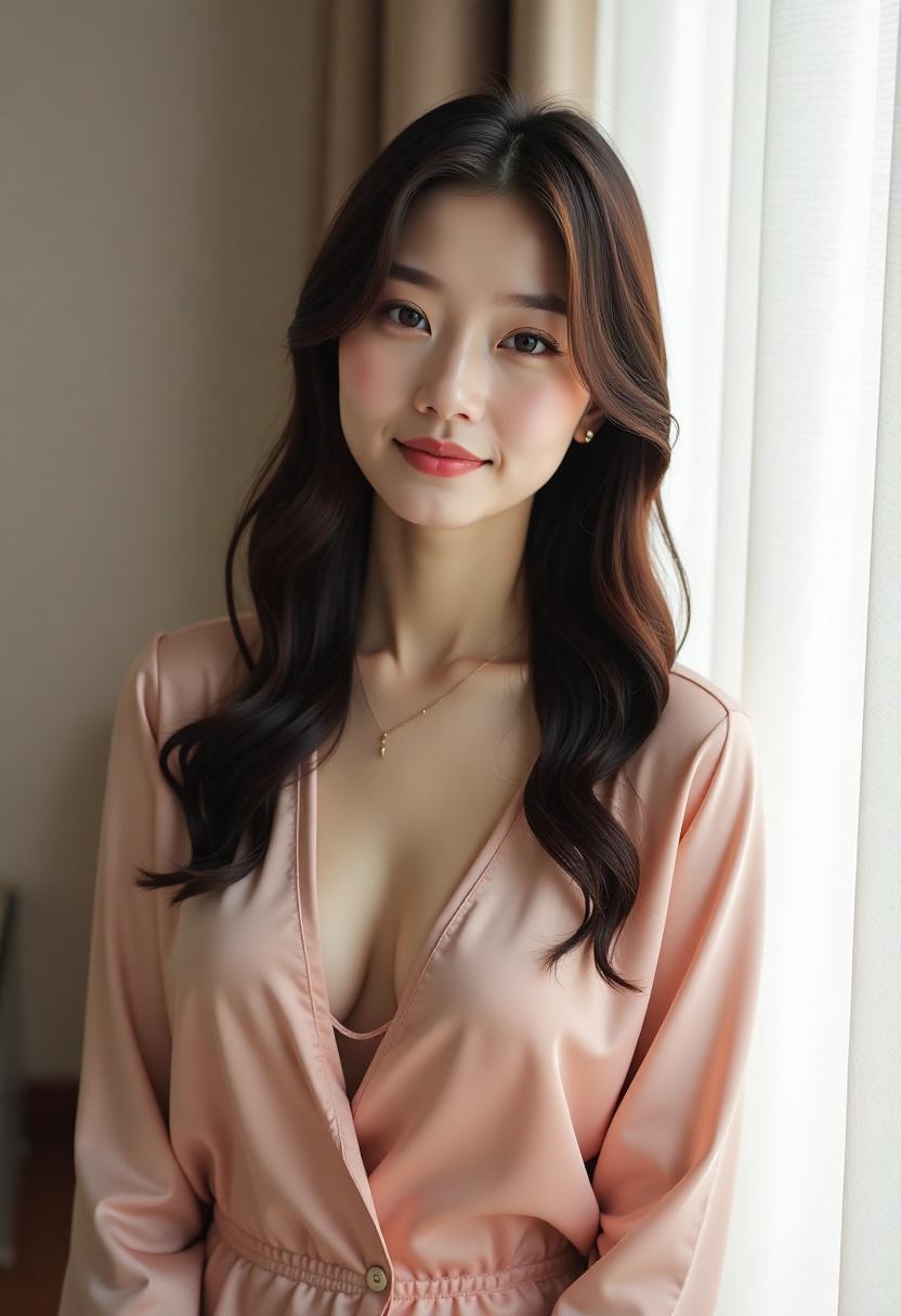 动画人物站在理发镜前